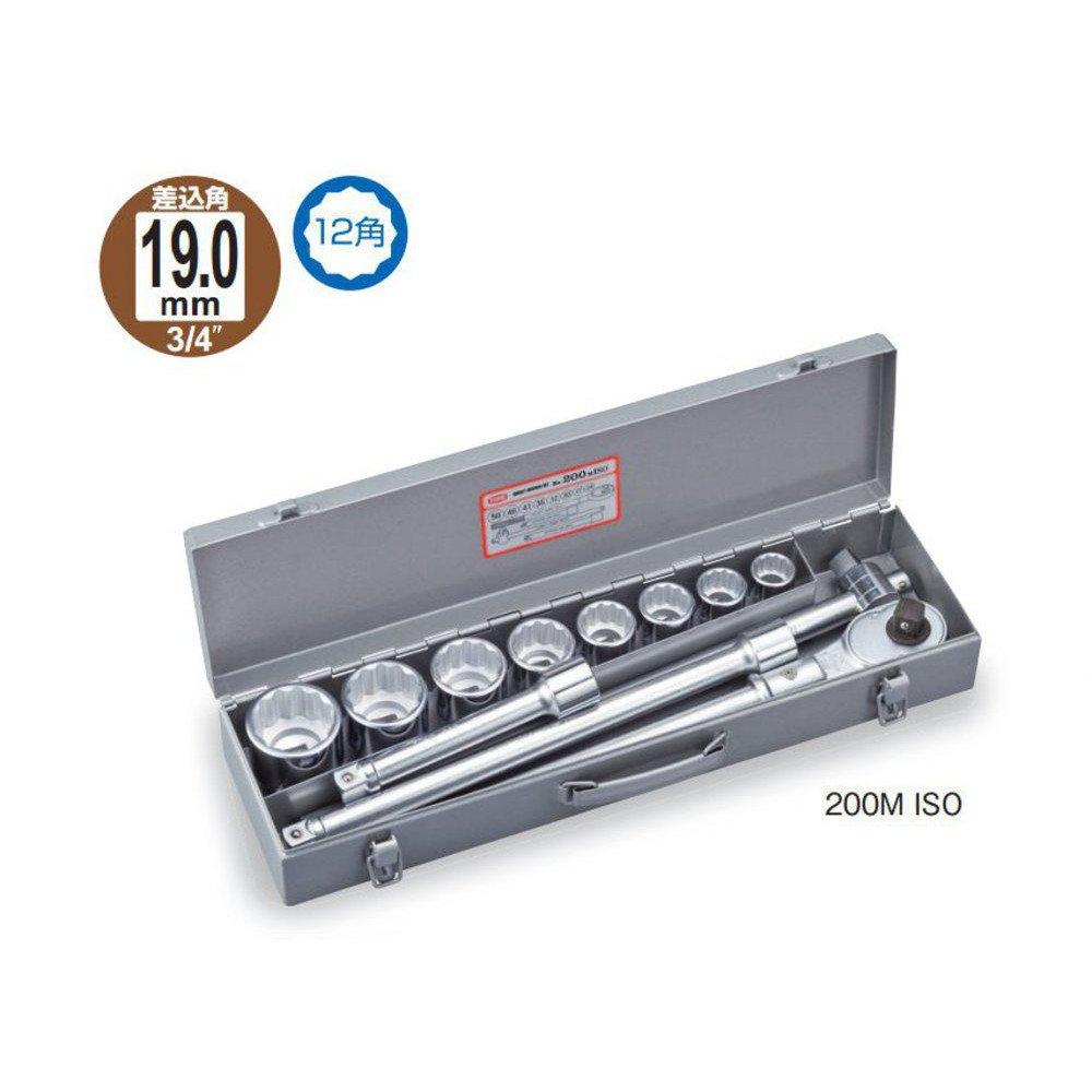 TONE Socket Wrench Set 200MISO Drive Silver Contents 12 items 19.0mm (3/4")