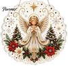 Religiöse Feiertagsdekorationen Weihnachten Perlmuttmalerei Sonnenfänger-Set, 3D Krippe/Weihnachtsmann/Vogel/Baum Festliche Heimdeko Akzente Perlen