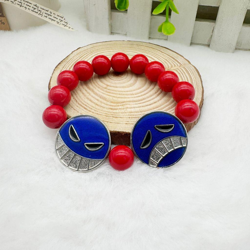 One Piece Whitebeard & Fire Fist Ace Rotating Brooch Necklace & Hat Cosplay Accessories