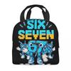 Lunch Boxes 67 Six Seven 6-7 Funny Italian Brainrot Merch Food Box Harajuku Thermal Cooler Bento Box For Travel