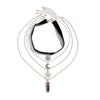 Set of 4 Layered Moon and Sun Crystal Pendant Necklace Women Gothic Style Neck Jewelry Suitable for Fashion Enthusiasts