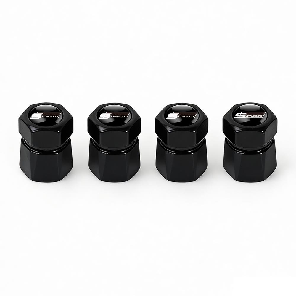 For Volkswagen b44Pcs Aluminum Car Tire Valve Caps Diamond Tyre Valve Airtight Cover Waterproof Dust For VW Jetta Golf EOS GTI Auto Accessories