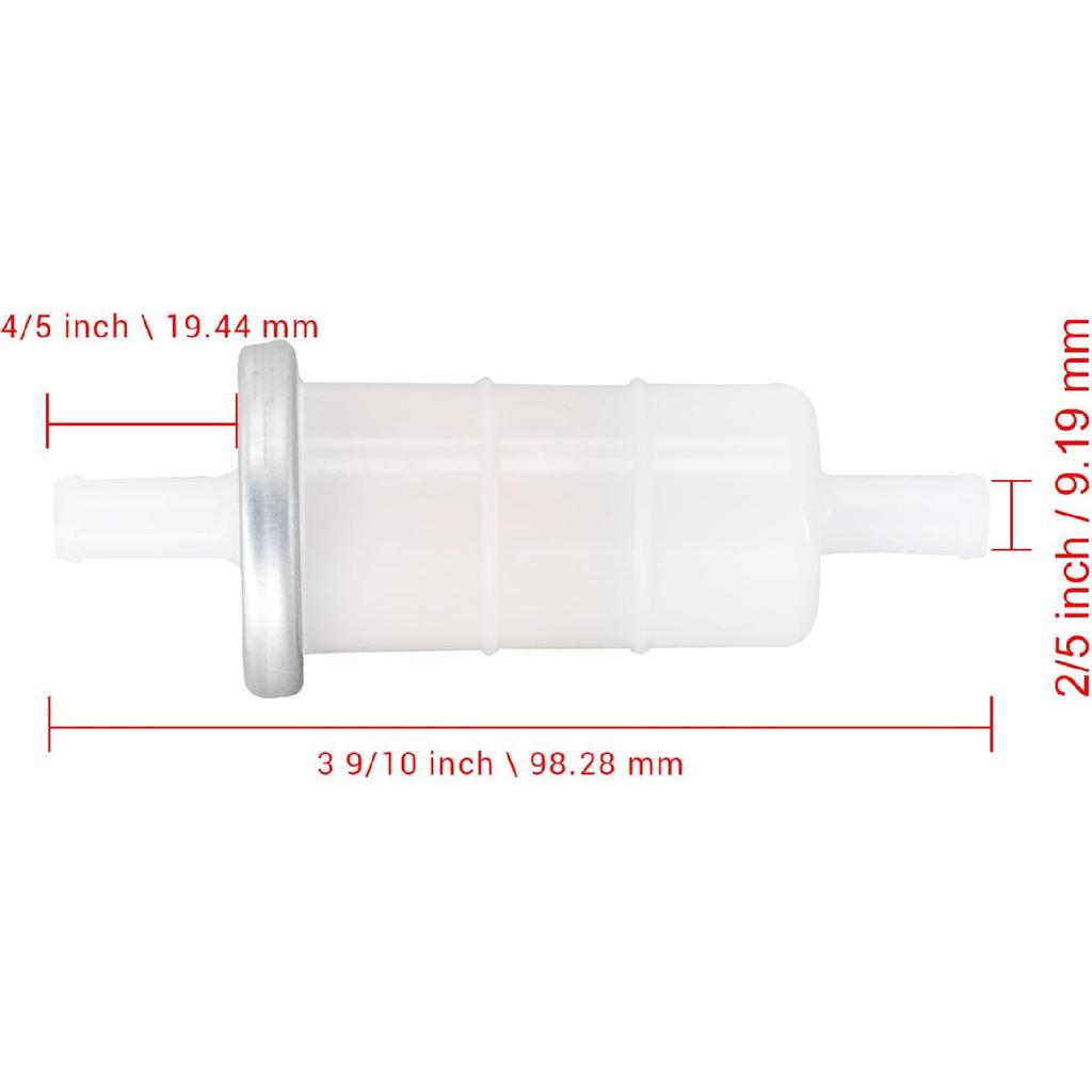2Pcs In-Line Fuel Filter 49019-1055 49019-0032 for Kawasaki Mule 610 600 2510 3010 Motorcycle ATV FD501D FD501V FD590V FD611V FD620D FD661D FD671D