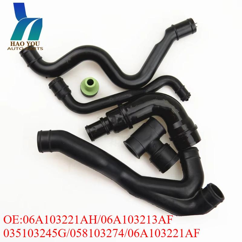 

06A103221AH 06A103213AF 035103245G 058103274 Engine Crankcase Ventilation Vent Exhaust Hose Kit for 1.8T Golf4 MK4 A3