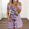 Ladies Spaghetti Strap Charming Hydrangea Bouquet Plus Size Loose Dress
