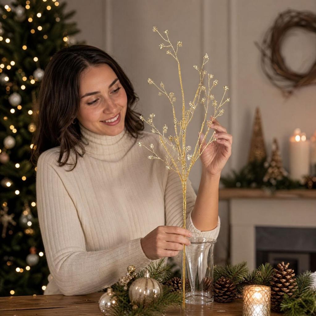 Christmas Tree Picks Creative Decorative Branches for Holiday Scene Decor