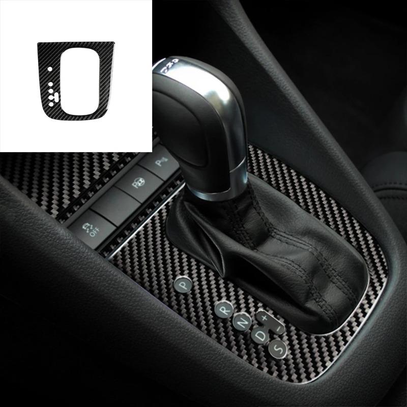 1PC Carbon Fiber Texture Gear Shift Panel Trim Self-Adhesive Scratch Resistant for VW Golf 6 2008-2012 Scirocco 2009-2016