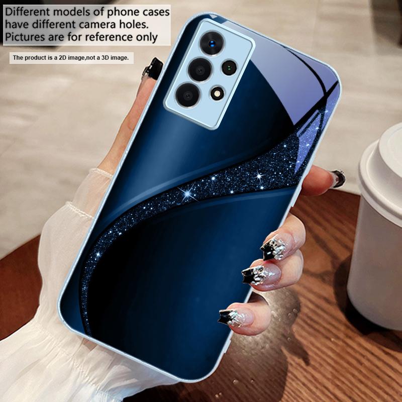 

Блискуча золота галактика Для Samsung A73 72 71 A70 56 55 54 A53 52 51 50 42 A35 A34 33 32 31 26 25 24 23 22 30 скляний чохол для телефону Galaxy A52s 5G