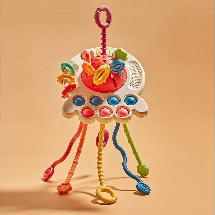 Montessori Sensory Teething Toy for Babies, Multicolor, 12x14x7cm, Teether & Soothing Toy for Kids 18 Months+