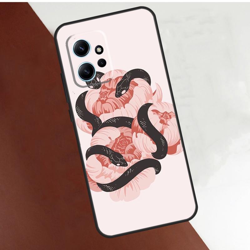 Snake Flower Case For Xiaomi Redmi Note 14 10 11 12 13 15 Pro Plus Cover For Redmi 15 14C 10C 12C 13C 15C
