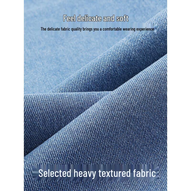 Dingfengbaoluo Men's Vintage Loose Straight-Leg Jeans