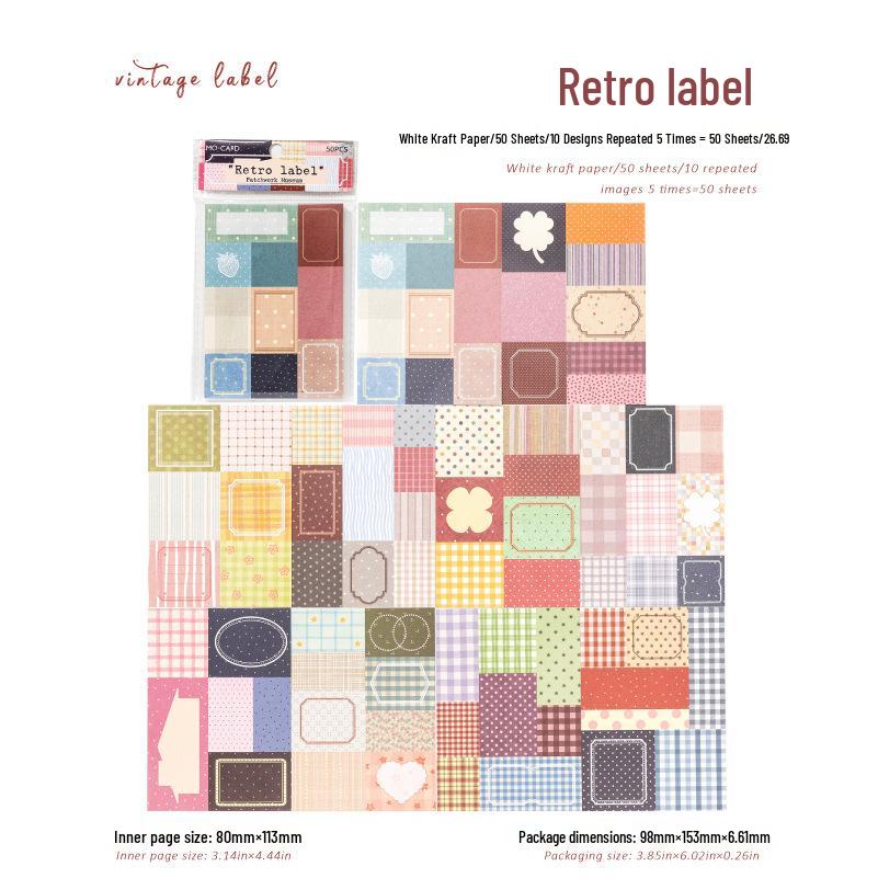 MòMò Salt Style Plaid Patchwork Pattern Journal Sticky Notes Book