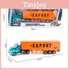 Double Decker Trailer Container Truck Engineering Vehicle Model Children Toy For Kids Play And Development