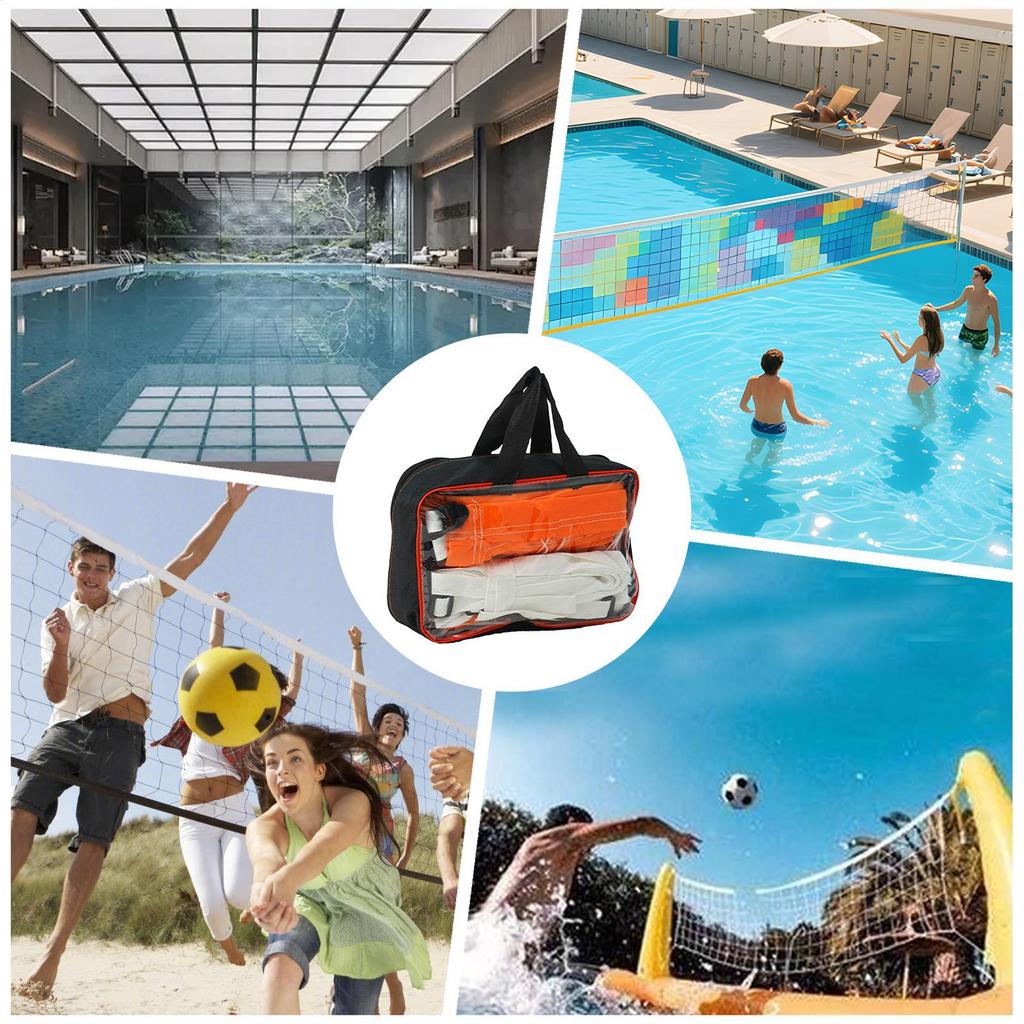 Pool Volleyball Net Adjustable Beach Net 4.6 X 0.9 Meters with a Portable Carrying Bag for Pool Games Gardening Water Games