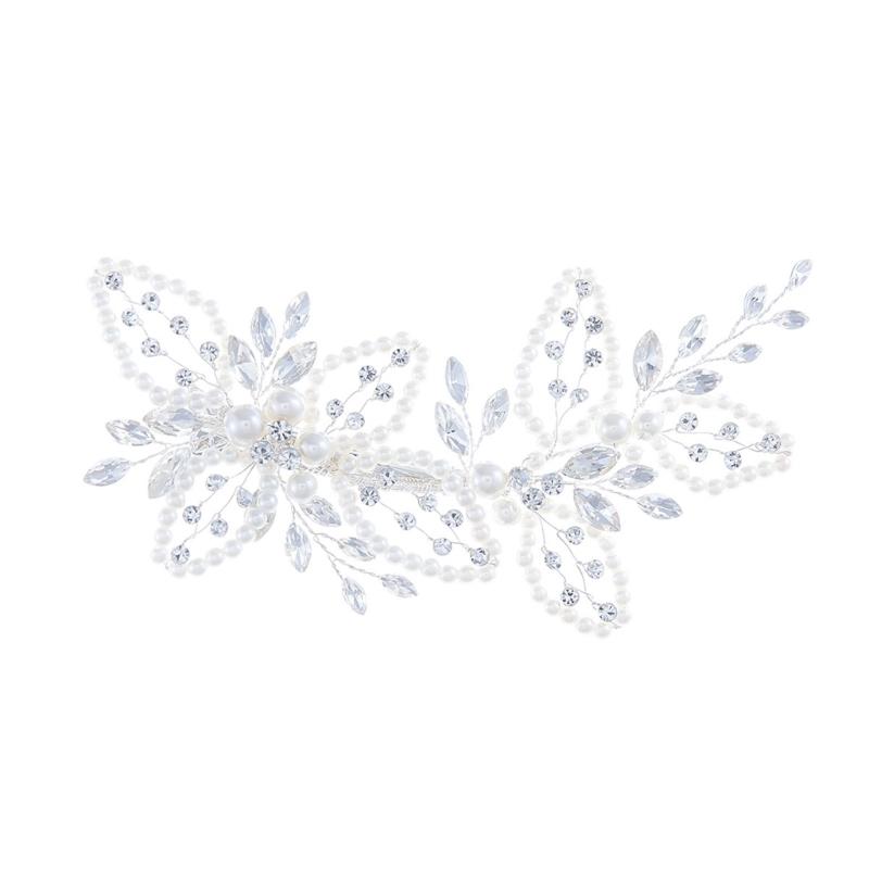 

Sparkling Crystal Pearls Hair Clip Lightweight Comfortable Design Crystal Hairpin Ideal For Daily Use Special Occasions 1