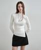 MONGDOL Half Neck Slit Ribbed Knit Mdkt121_5 Colors
