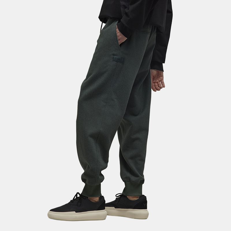 Y-3 Flannel Cuff Solid Color Minimalist Sports Casual Jogger Pants Men Bottoms Gray IQ1826