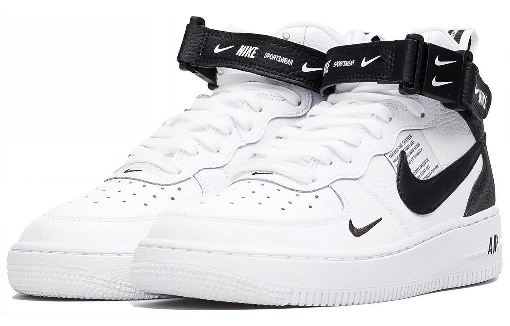 Kids' Sneakers Nike Air Force 1 Mid Utility White Black (GS) White/Tour Yellow-Black