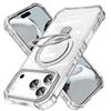 For iPhone 17 Pro Max Case Compatible with MagSafe Matte Kickstand Hybrid Phone Cover Small Wavy Edge