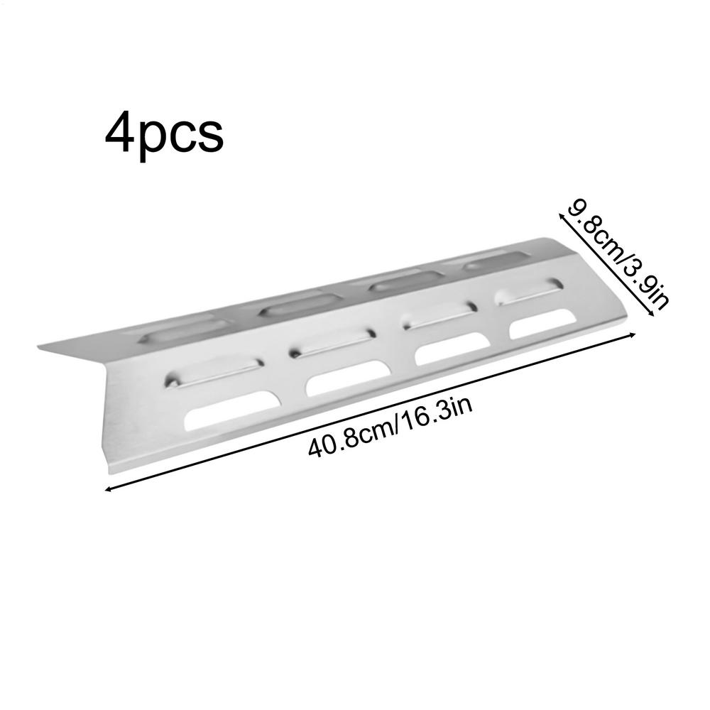 Universal Grill Heat Plates 4 Piece Universal Stainless Steel Protective Barbecue Flame Guards Replacement For Indoor Outdoor белый