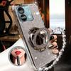 Shockproof GLITTER Plating Crystal Bracelet Magsafe Phone Holder Case For Xiaomi POCO X6 Pro 5G Cover