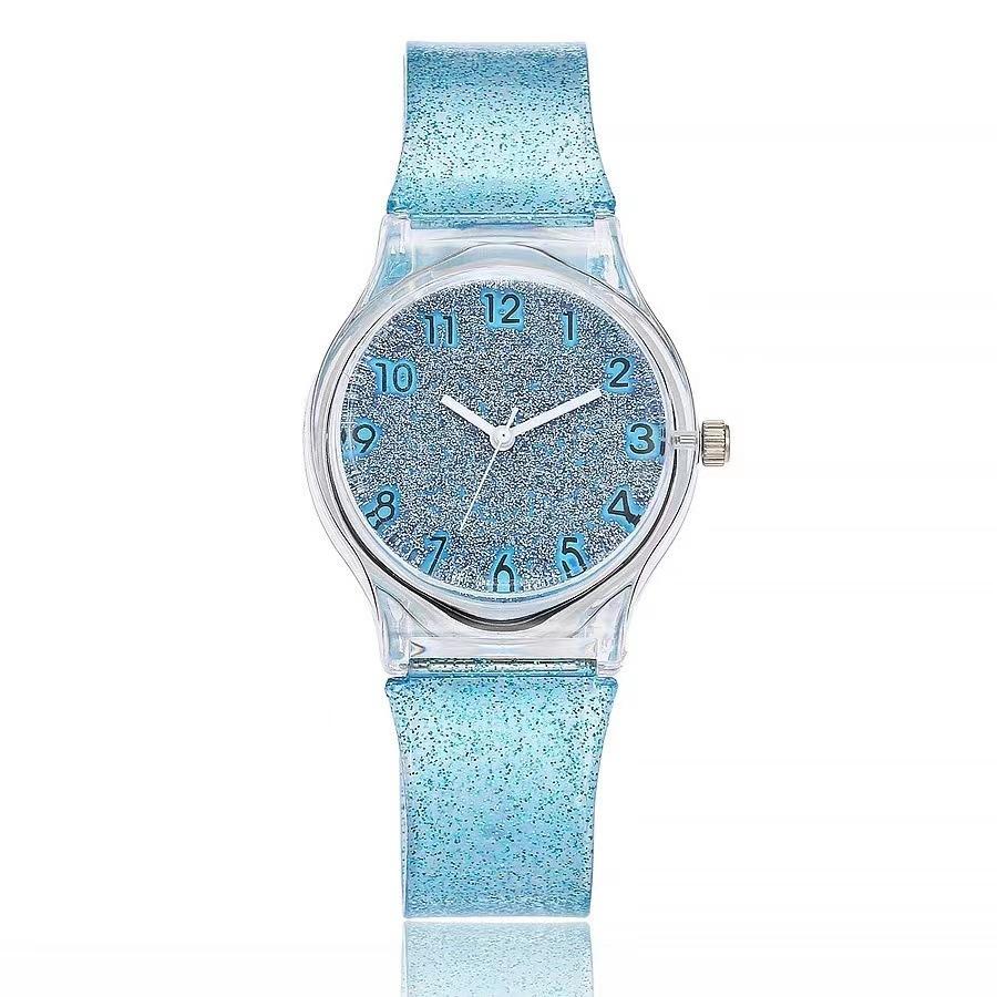 Ladies' Watch Simple European and American Student Watch Transparent Silicone Digital Women's Fashion Quartz Watches