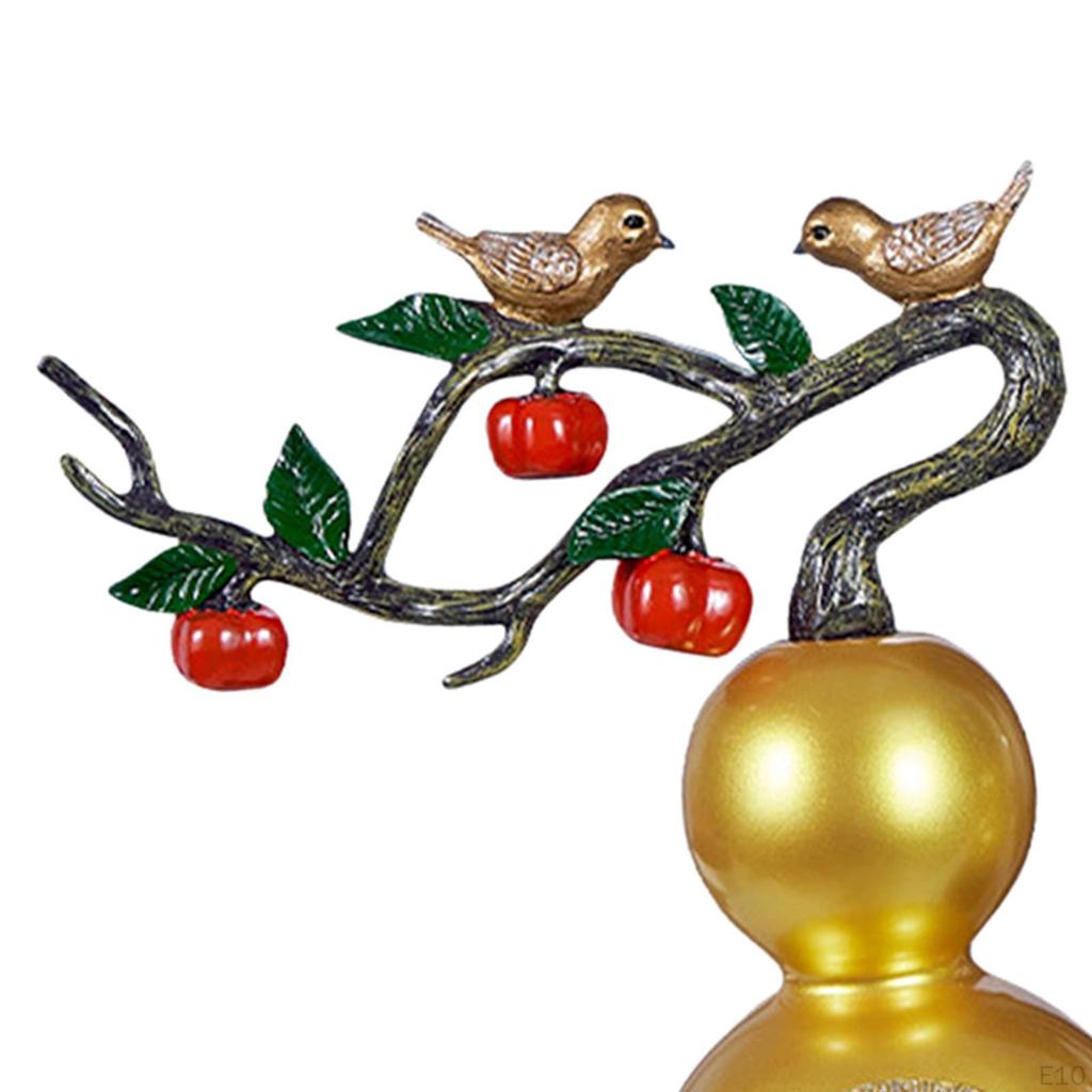 Gourd Statue Collectible Crafts Ornament Fortune Handmade Figurines for Desktop Furnishing Interior