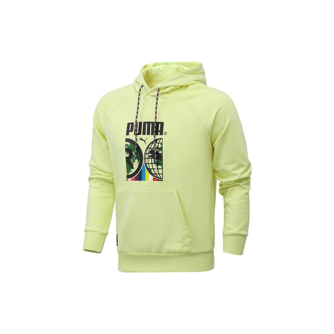 PUMA Casual Graphic Hoodie  Green Black  Men s 531329-40 M