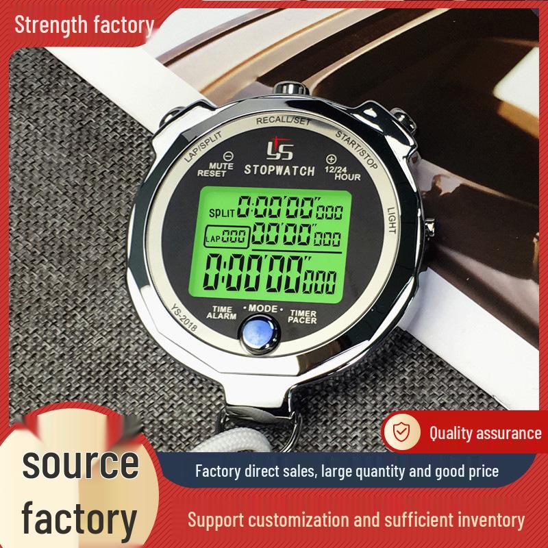 

Yi Sheng Stopwatch Timer - Luminous Metal for Sports, Running, Athletics & Refereeing, Precision to Thousandths of a Second 100 Memory
