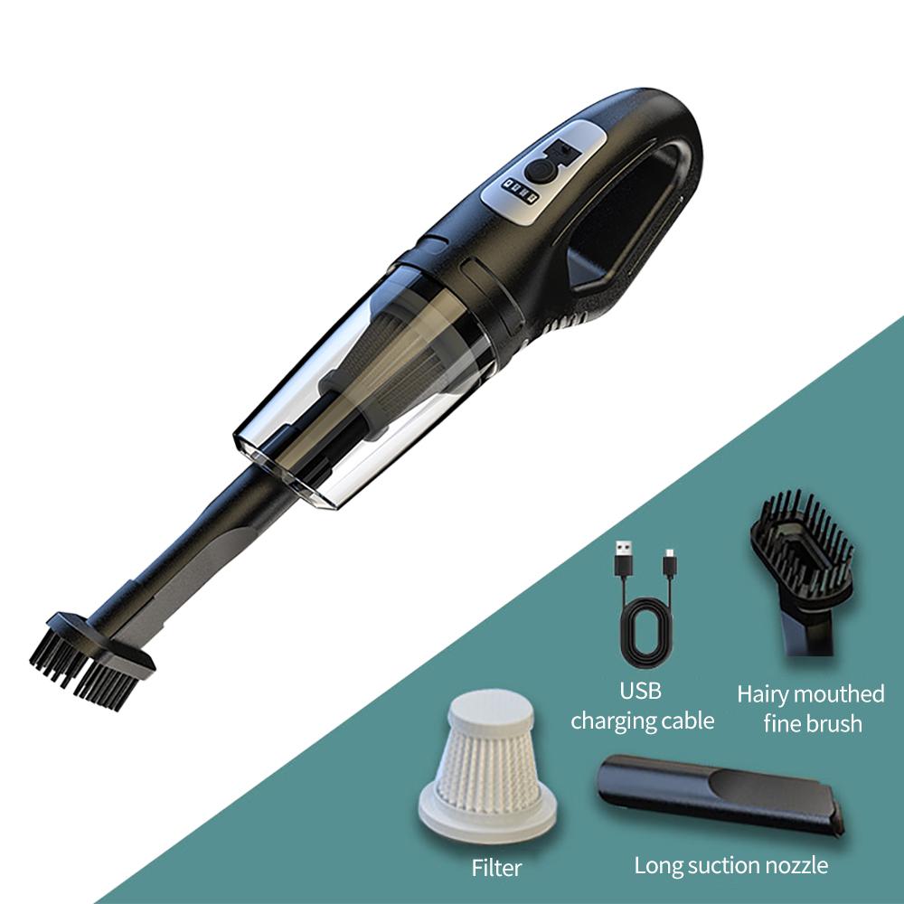 

120 Вт автомобильный пылесос для влажной и сухой уборки с зарядкой от USB, беспроводной многофункциональный пылесос для автомобиля/дома/офиса/шерсти домашних животных