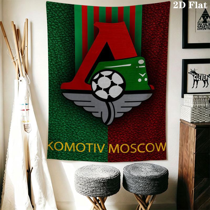Lokomotiv Moscow Spark Wall Hanging Printed Fabric Blanket Decorative Tapestries for Bedroom Living Room Home Decor
