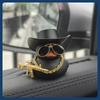 Cowboy Hat Ducks Trendy Car Dashboard Decoration Rubber Duck Office Car Decoration Ornament Black Duck with sunglasses Necklace