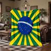 Brazil national football team Print Flannel Blanket Soft Warm Sofa Bed Throw Blanket For Home Office Bedroom