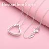 925 sterling silver 16-30 inch exquisite heart-shaped pendant necklace for women's fashion wedding jewelry accessories