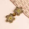 5Pairs Qipao Knot Buttons, Chinese Style Fabric Knots with Pearl Beads Cherry Blossom Design for Modern Cheongsam