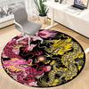 1pc Dragon Yin Yangrt Chair Carpet for Office, Round Non Slip Durable Large Size Office Carpet, Suitable for Office