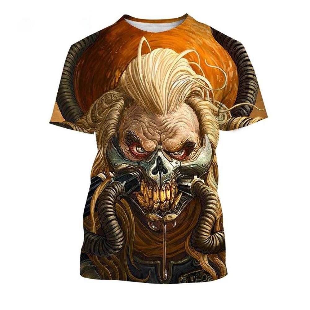 Hot selling Immortan Joe 3D print T-shirt mask monster villain demon T-shirt for men women fashionable casual kids tops