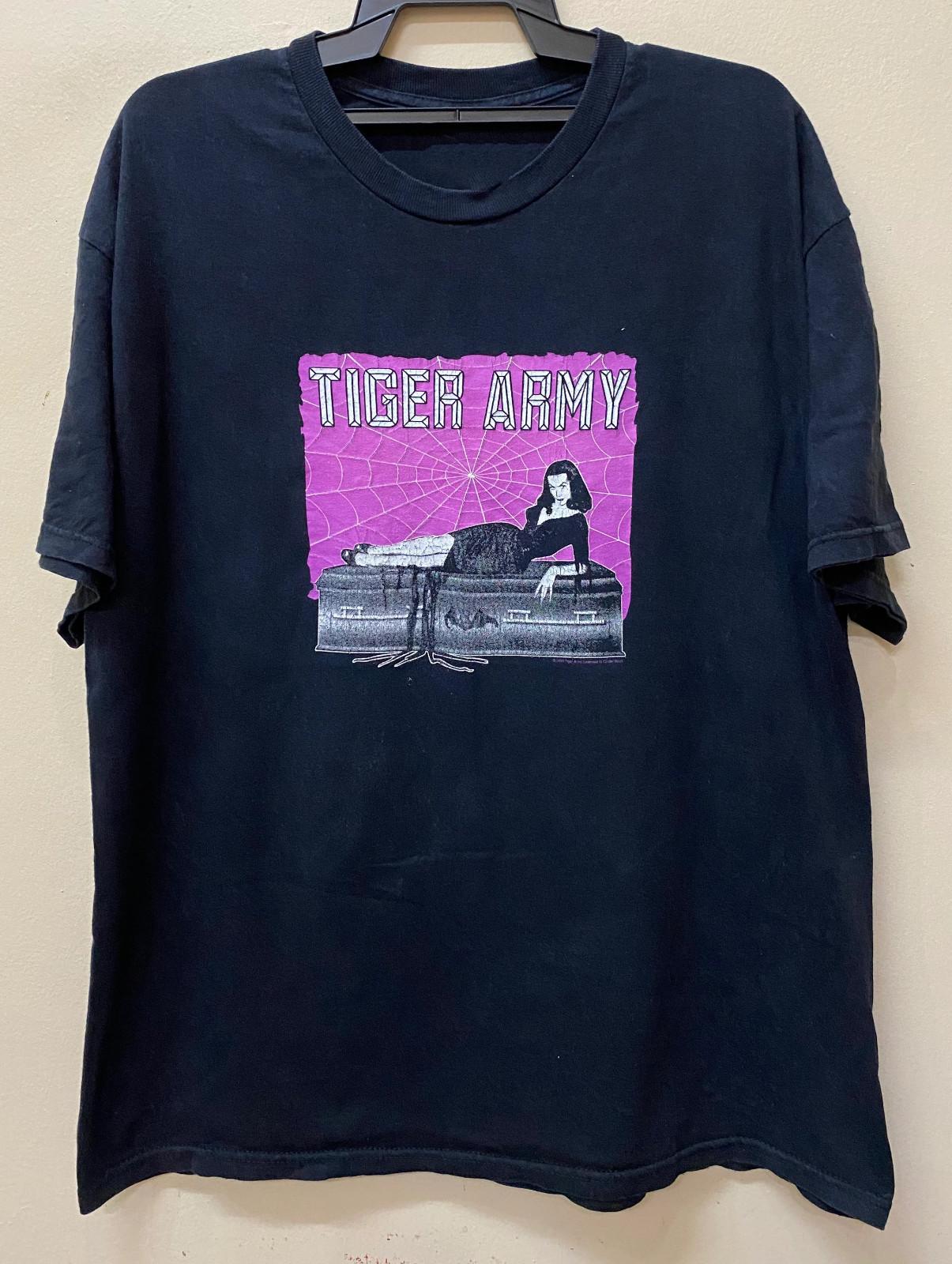 Vtg Tiger Army Music Band Tour Cotton Black T Shirt All Size For Men UR885 S
