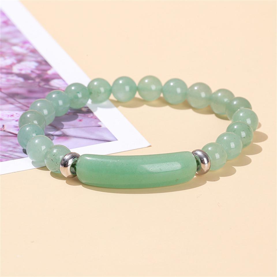 

1Pc Genezing Handgemaakte Stenen Armband Turquoise Natuurlijke Malachiet Edelsteen Kristal Ruwe Armband Lichaam Energie Yoga 18.5cm