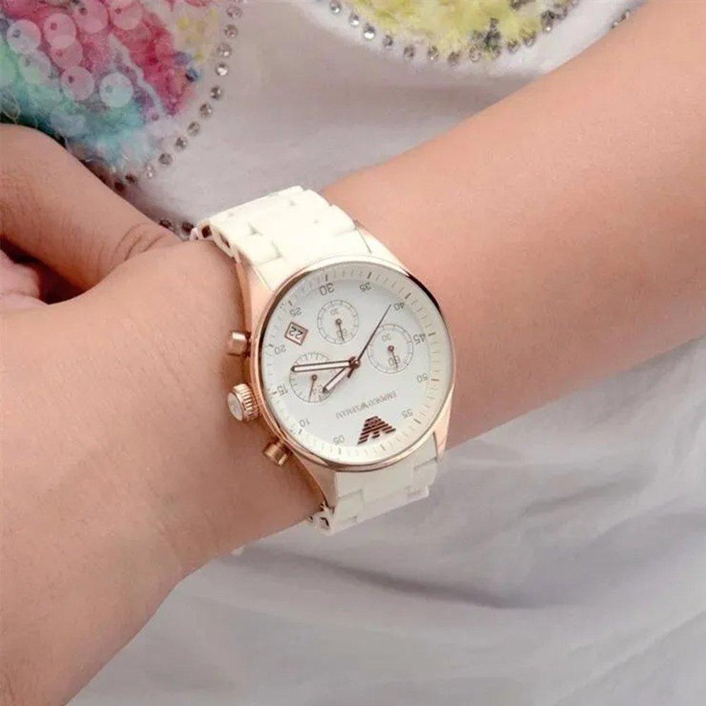 Emporio Armani AR5920 Damen Sportivo Uhr Weiß