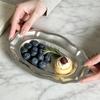 Retro Style Stainless Steel Cake Tray Silver Color Jewelry Storage Organizer  Jewelry Display