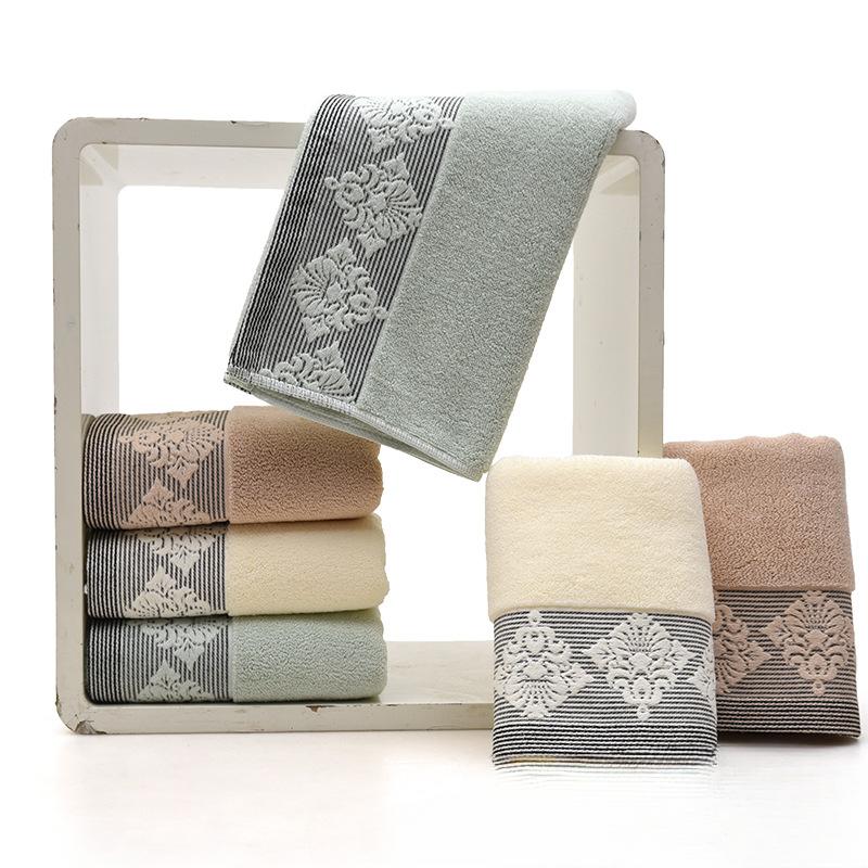 Prosop din bumbac cu flori europene, moale, absorbant, prosop mare pentru față, cadou pentru supermarket, prosop de față cu ridicata, prosop de uz casnic