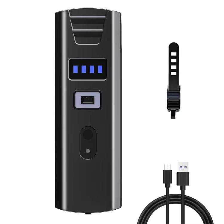 Перезаряжаемый USB велосипедный фонарь - Фара с автоматическим датчиком света для ночной езды, Мощный светодиодный фонарик чёрный