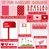 87Pcs Valentine's Day Classroom Bulletin Board Decoration Special Delivery DIY Bulletin Board Set 3D Heart Mailbox Letter Cutouts with Borders for