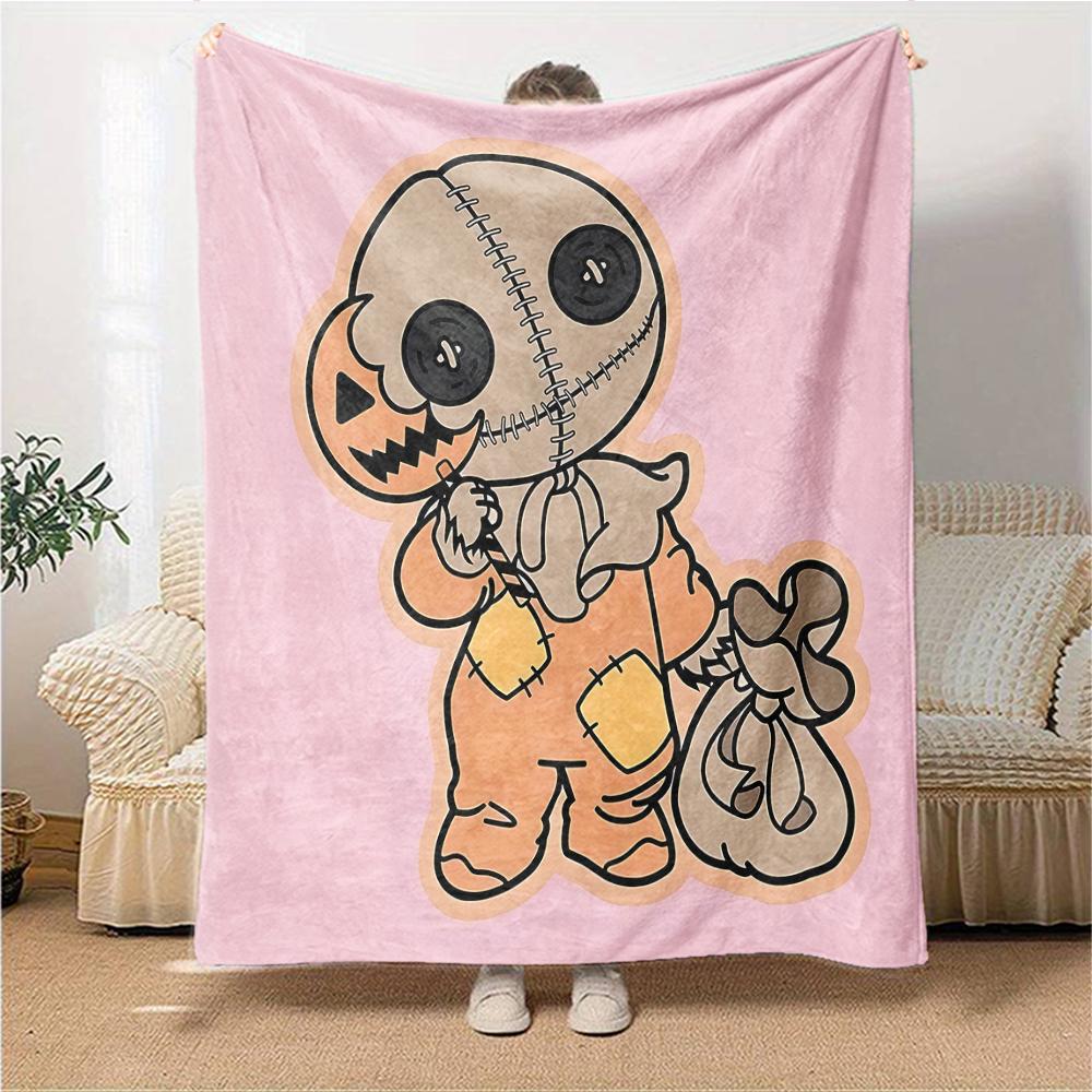 1Pc Horror Puppet Scene Blanket For Couch Bed Plush Cozy Fuzzy Blanket Super Soft Warm Blankets For Fall And Winter 0918141