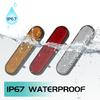 Side Marker Tail Lights Replacement Tail Stop Brake Light 24 LEDs Turn Signal Light Oval Trailer Lights with Reflector