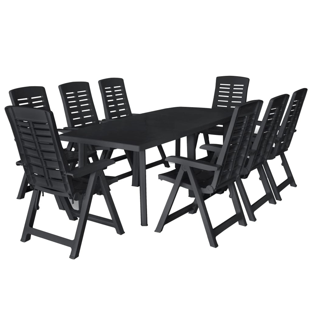 Ensemble à manger d'extérieur 9 pcs Plastique