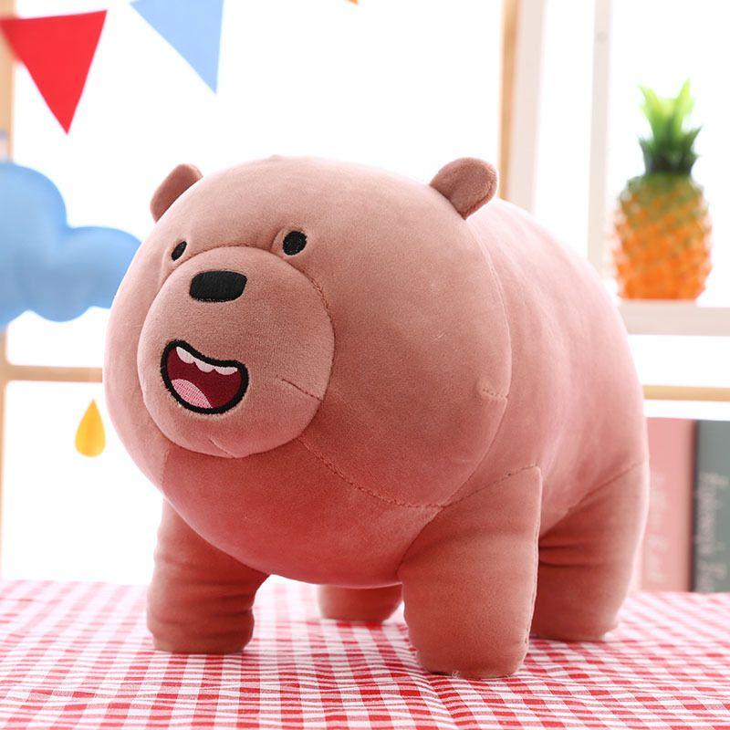 Charming We Bare Bears Ice Bear Plush Toy Super Soft Stuffed Doll For Kids