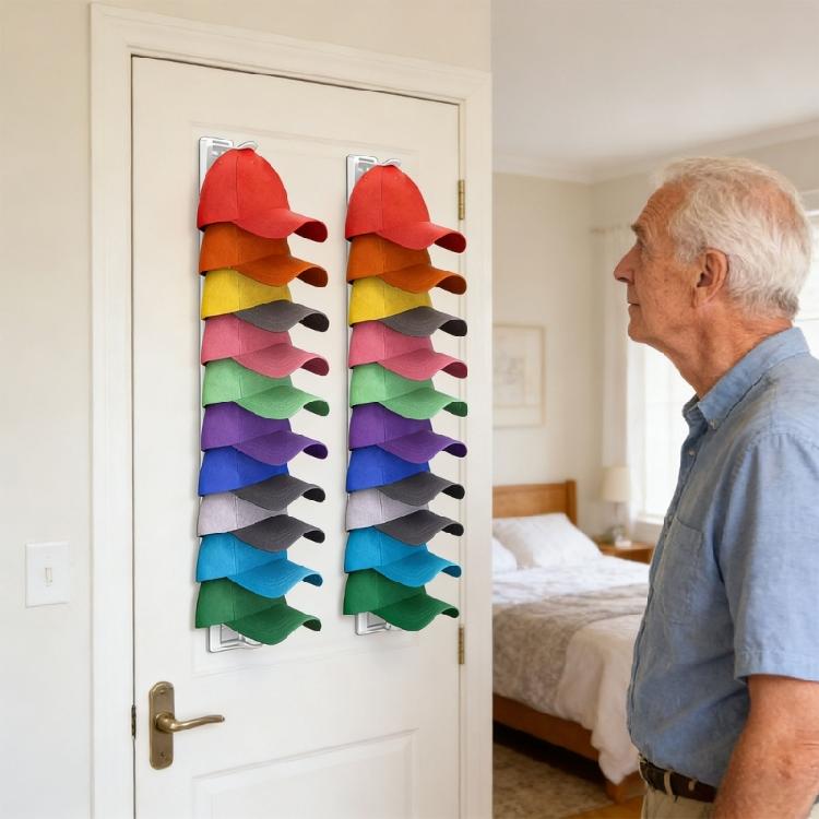 Stylish Wall Mount Hat Storage With Curved Design For Home Or Shop Use