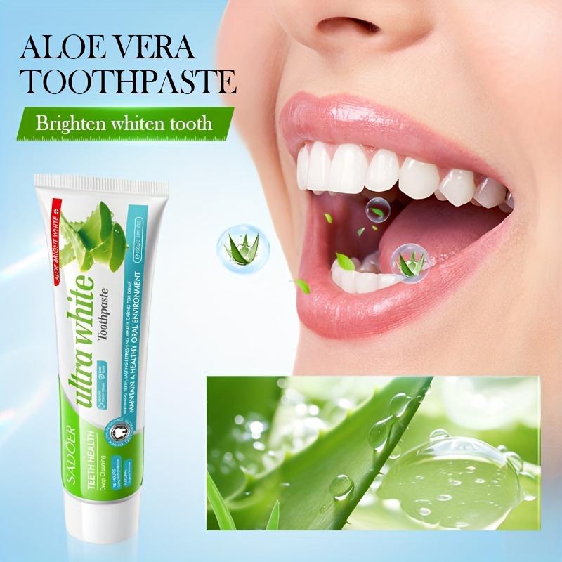 100G Aloe Vera Whitening Toothpaste Is Fluoride-Free and Helps Freshen Breath, Protect Gums, and Clean, Making It Suitable for Yellowish Teeth.